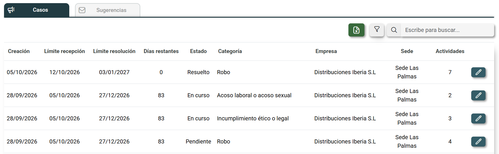 captura Estado de denuncias myReport!n